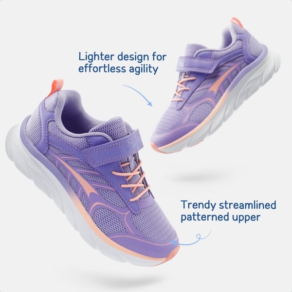 [EZ-Ons EZ-Plays] Kids Breathable Running Shoes - PURPLE-PINK - 1